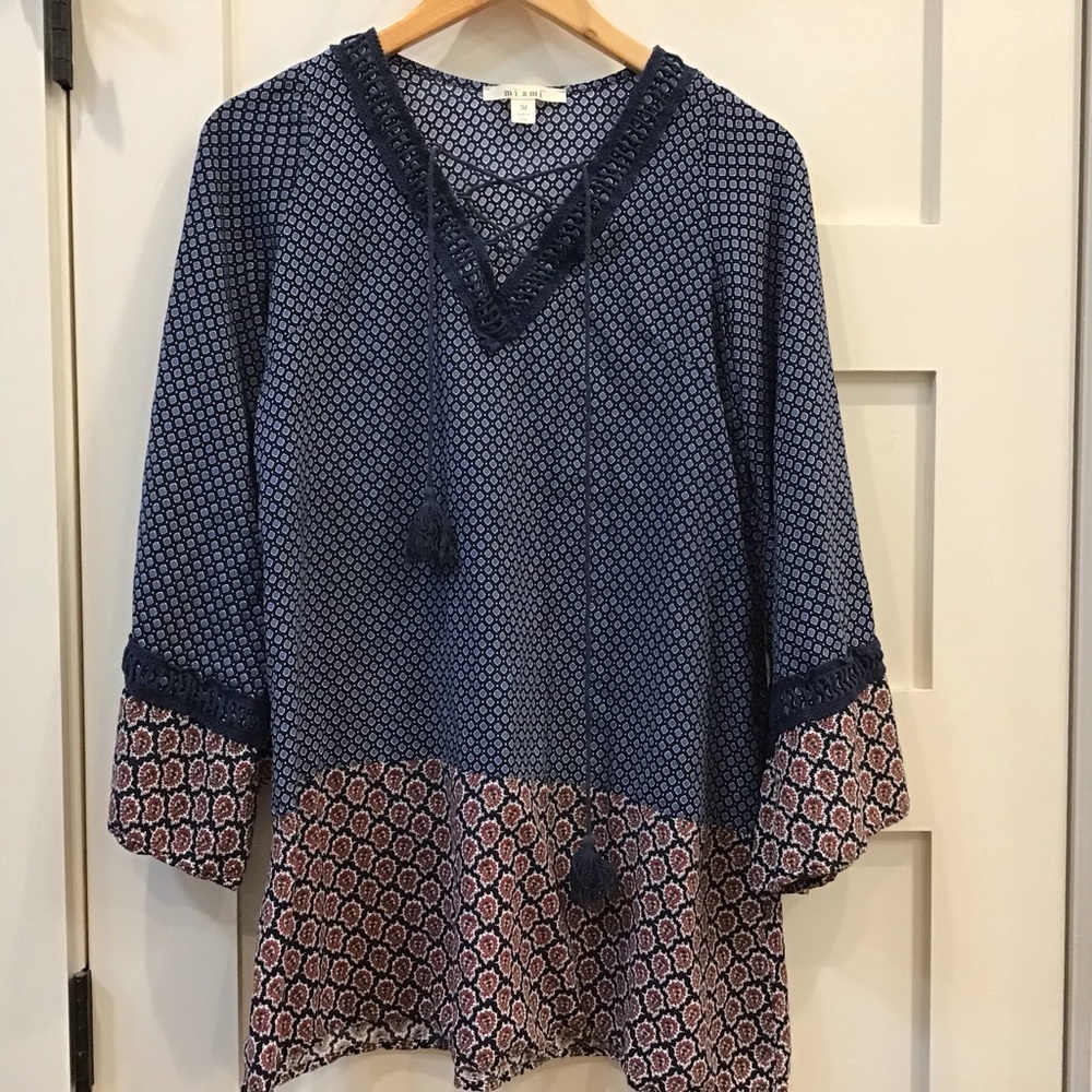 🌸 Miami Boho Tunic Top | Size M 🌸